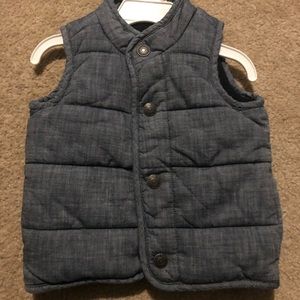 Old Navy boys 12-18 month blue demin vest